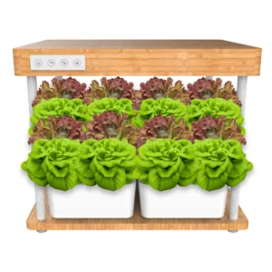 Indoor-Gemüsegartensystem mit Erde und LED-Wachstumslicht 40 Watt GROSS