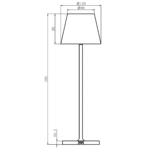 Drawing of table lamp