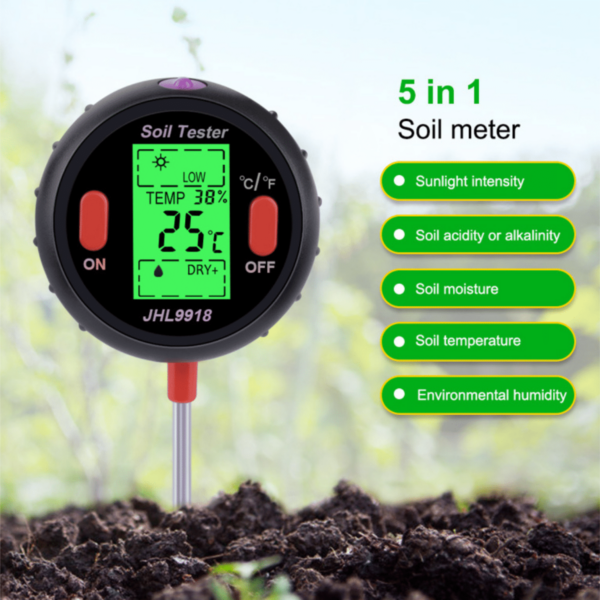 Digital Soil Tester – Lux | PH | Jord- og luftfuktighet