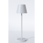 Vit bordslampa med batteri och USB