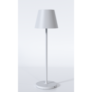 Transportabel trådløs hvid bordlampe – dæmpbar