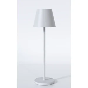 Portable wireless white table lamp - dimmable
