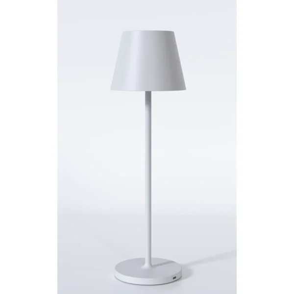 White Table lamp with battery and USB