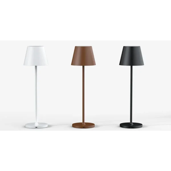 Table lamps with battery in 3 colours