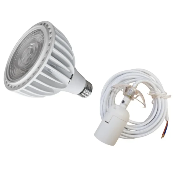 Gro light bulbs set with socket and cord