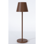Outdoor brown table lamp with battery