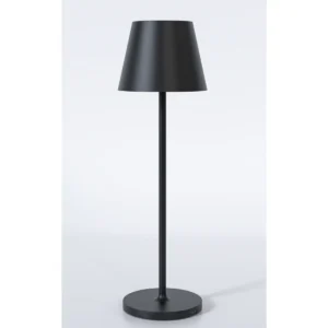 Battery table lamp black with LED light, wireless - dimmable