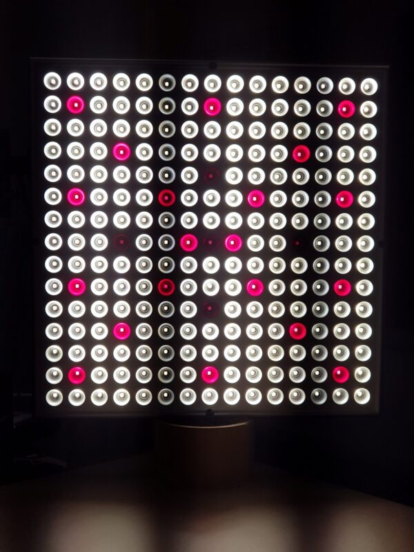Grow light panel for planter