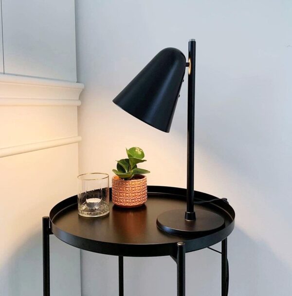 sort capelo bordlampe
