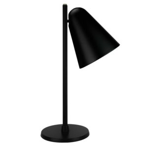Capelo Sort bordlampe af genbrugsmetal m. sort skærm og gratis LED