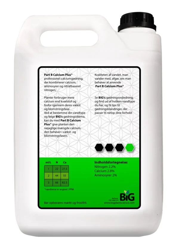 BioPower B Calcium Plus plant supplement 5L bag