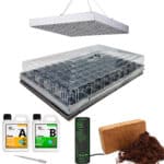 Medium starter set with grow lights and mini greenhouse