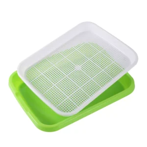Sprouting tray set for growing microgreens Green/white 33.7×24.5x5cm