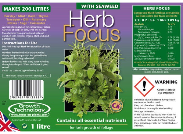 Herb Focus 1L instructions