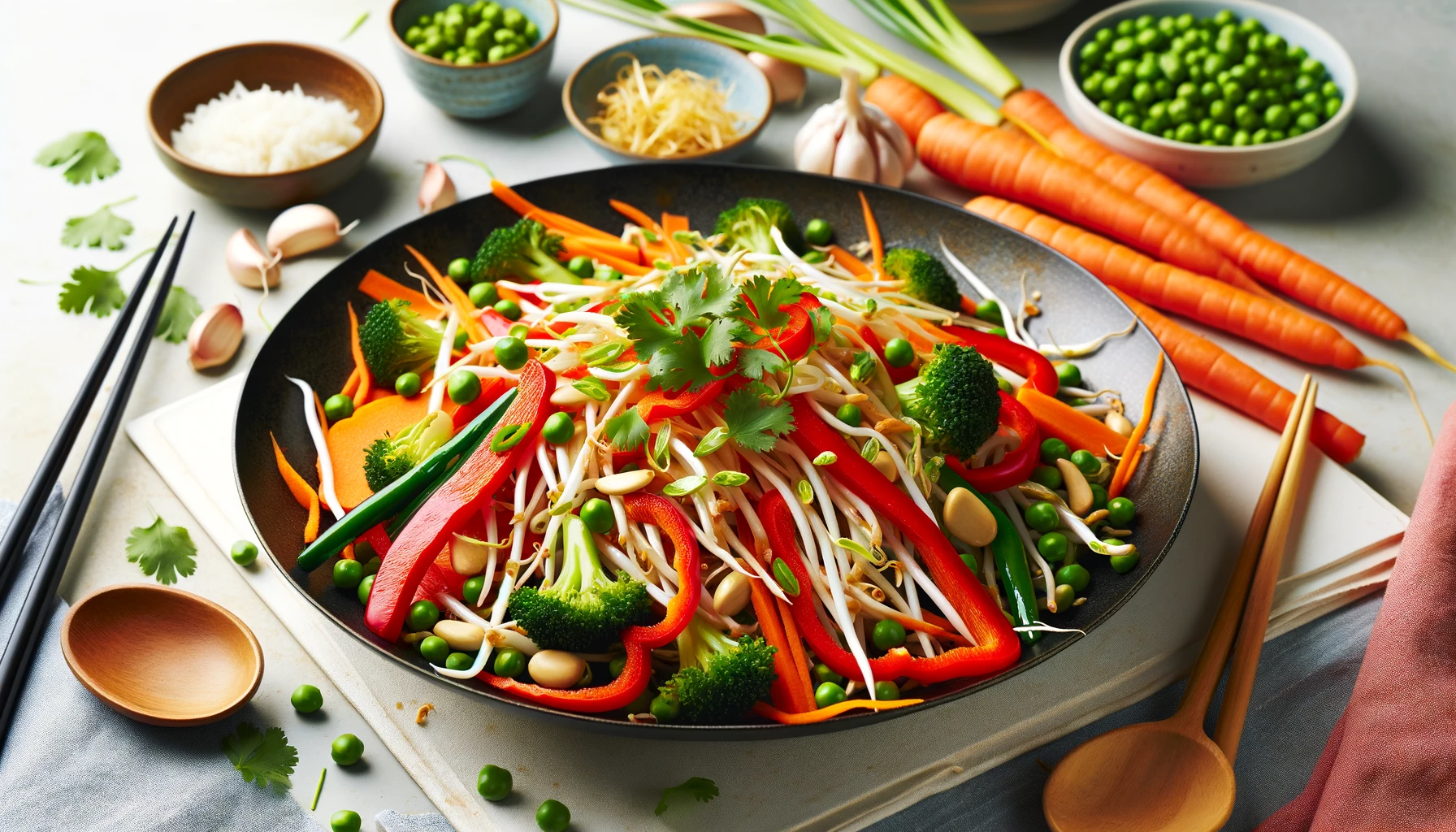stir-fry dish with bean sprouts