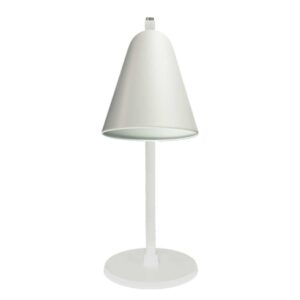 Capelo Weiße Tischlampe aus recyceltem Metall | LED-Wachstumslicht