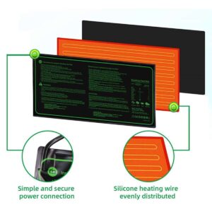 Heating mat for plants 25x50cm with digital thermostat