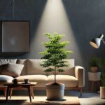 grolys taklampa över växt