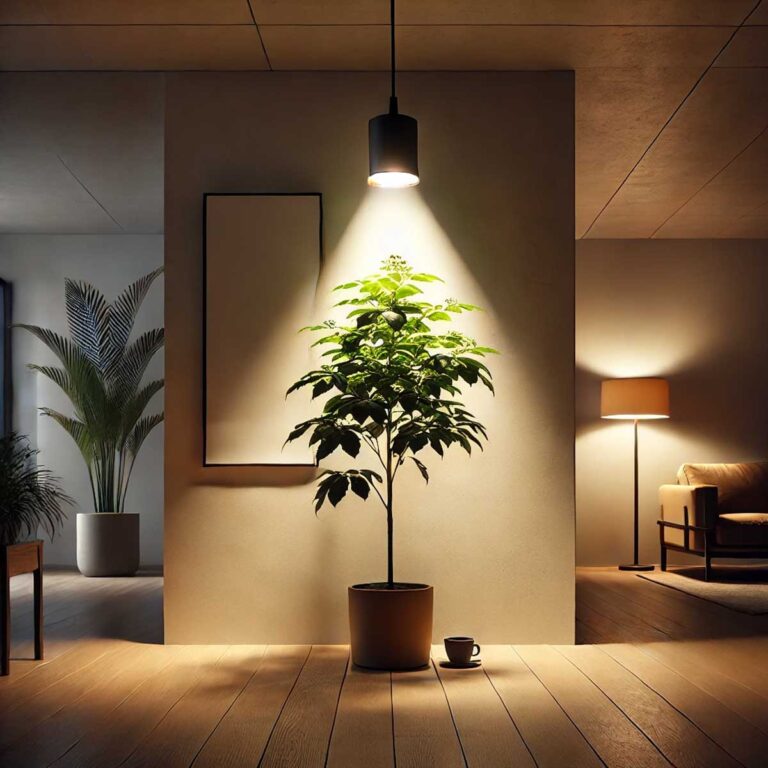 grolys pendant light over coffee tree