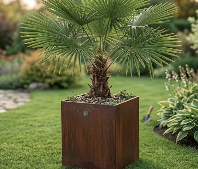 Plantekumme i 3mm stålplade med målene 40x40x60