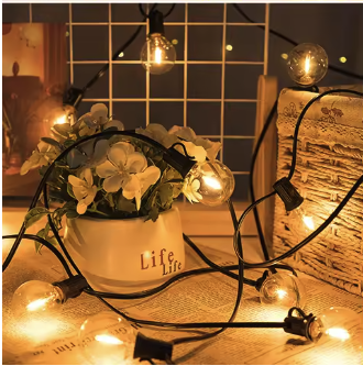 Stilfuld G40 LED lyskæde med varmt hvidt lys 5 Lyskæde