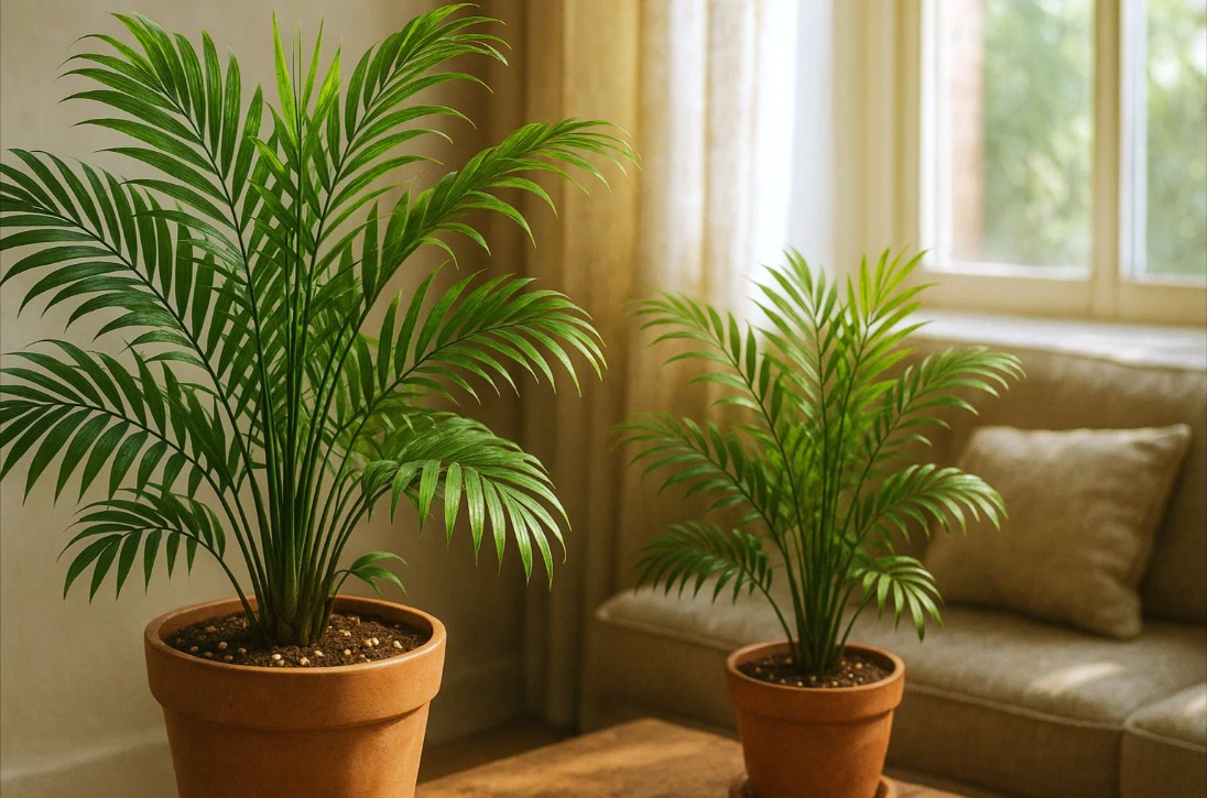 Palmer med optimal gødning for sund vækst