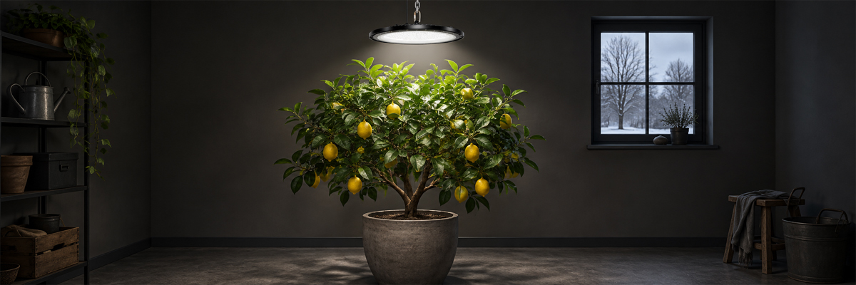 Overvintring af citrontræ med grolys
