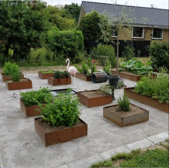 Højbede sæt 5mm cortenstål, 25cm højde