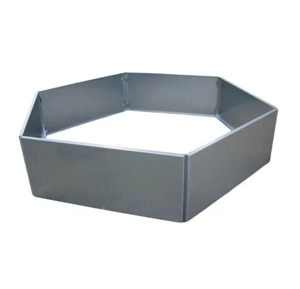 Upphöjda bäddar av galvaniserat stål (utan skruvkant)