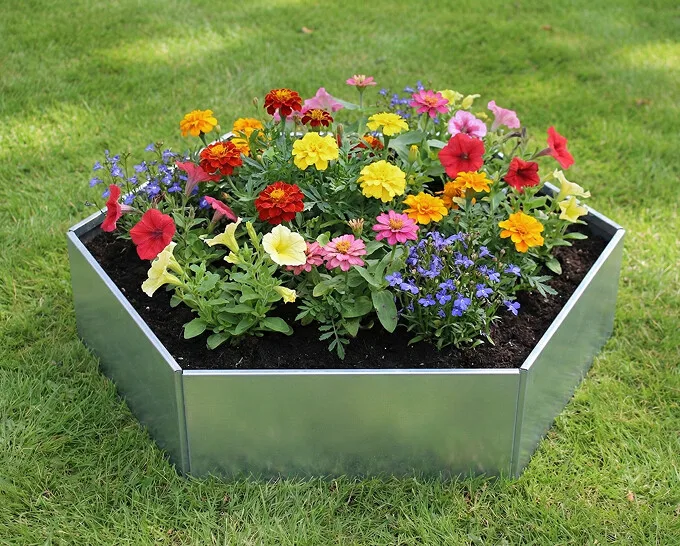 Højbede sæt uden sneglekant galvaniseret sekskantet