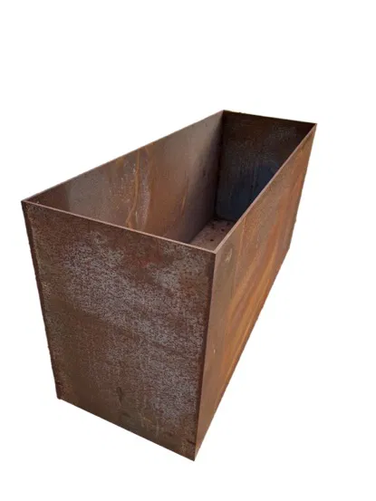 Plantekumme i 5mm stålplade, 100x35x50cm (skjulte hjul)