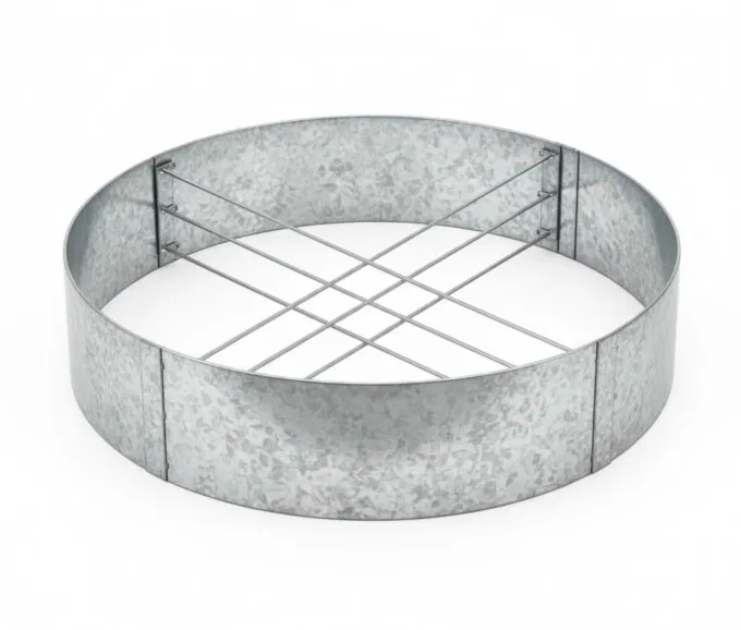 Rundt højbed i galvaniseret stål, højde 40cm (uden sneglekant)