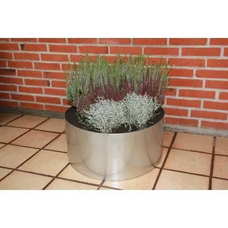 Rundt højbed i rusten stål, højde 26cm (uden sneglekant)