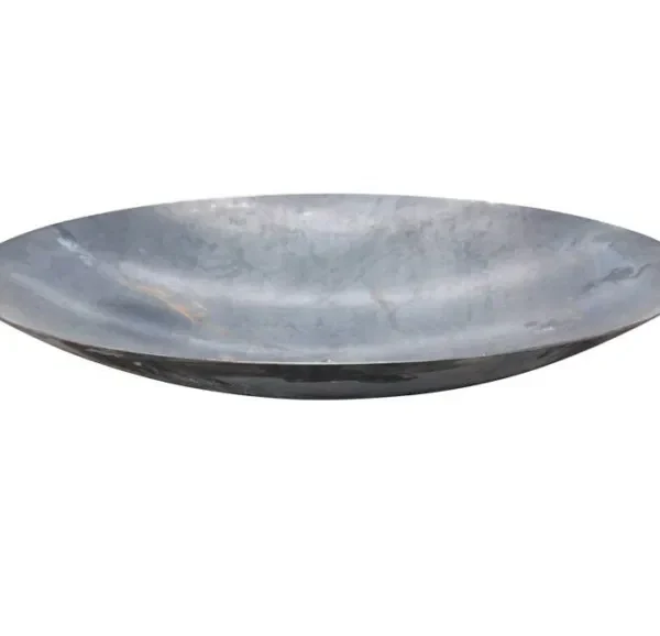 Speilbasseng Ø100 cm i cortenstål uten kant med dreneringshull