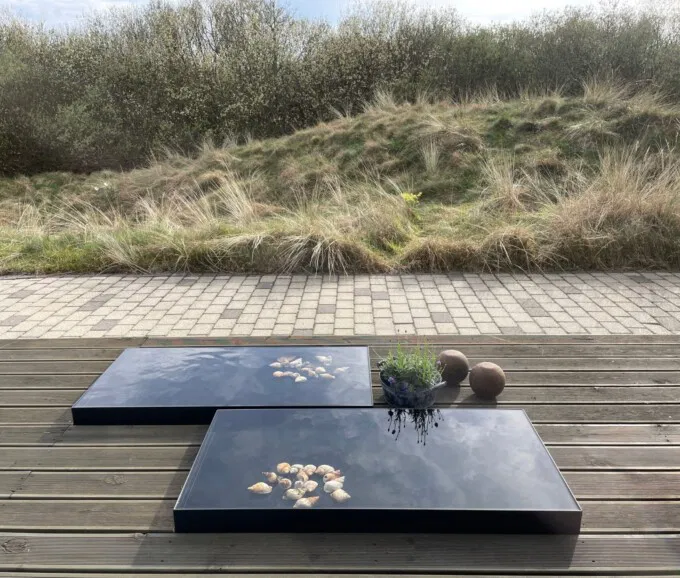 Spejlbassin 3mm sort lakeret,120x60x10cm