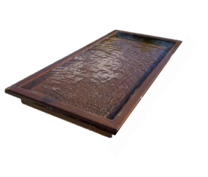 Spejlbassin 5mm Corten stål med kant, 120x60x10