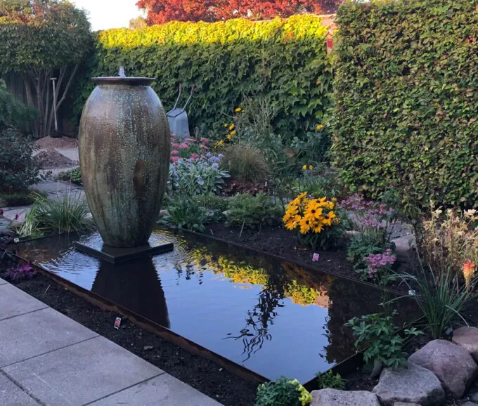 Spejlbassin 5mm sort lakeret, 200x100x10cm