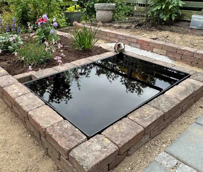 Spejlbassin 5mm Corten stål,120x80x10cm