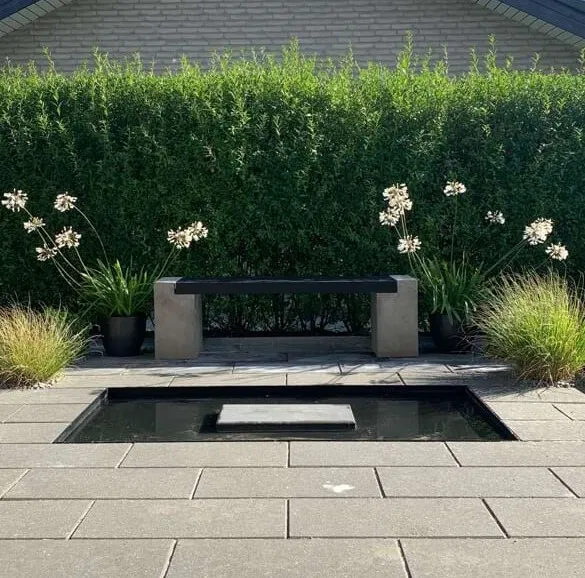 Spejlbassin 5 mm Corten stål, 160x80x10cm