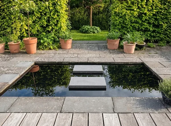 Spegelpool i 5 mm cortenstål, 160x80x10cm