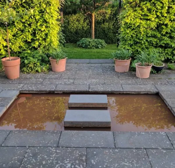 Spegelpool i 5mm cortenstål, 200x100x10cm 