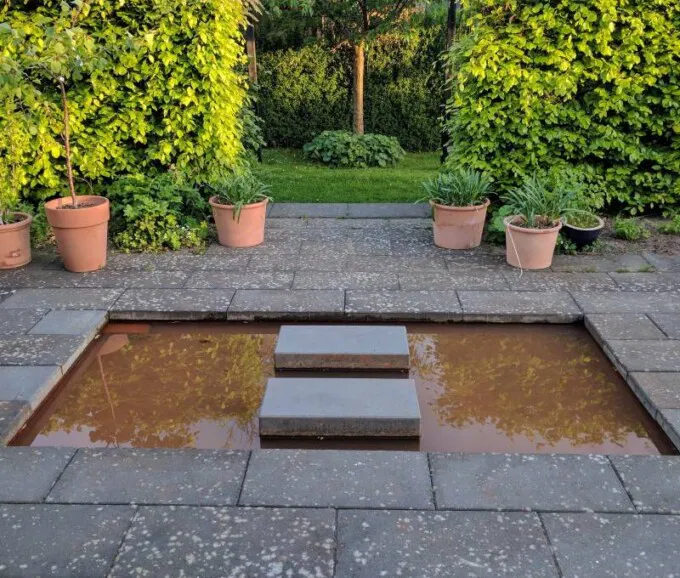 Spejlbassin 5mm Corten stål, 200x100x10cm