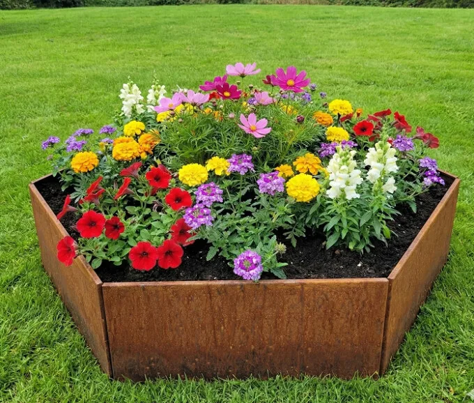 Højbede sæt uden sneglekant sekskantet