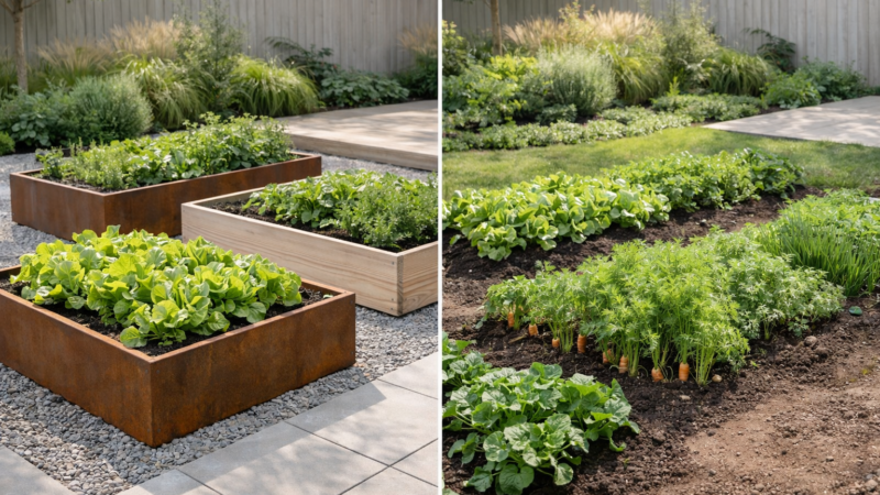 välja en trädgårdsbädd