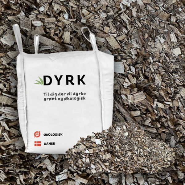 Øko pileflis | Ukrudtshæmmende dækflis i XL bigbag | 1000L