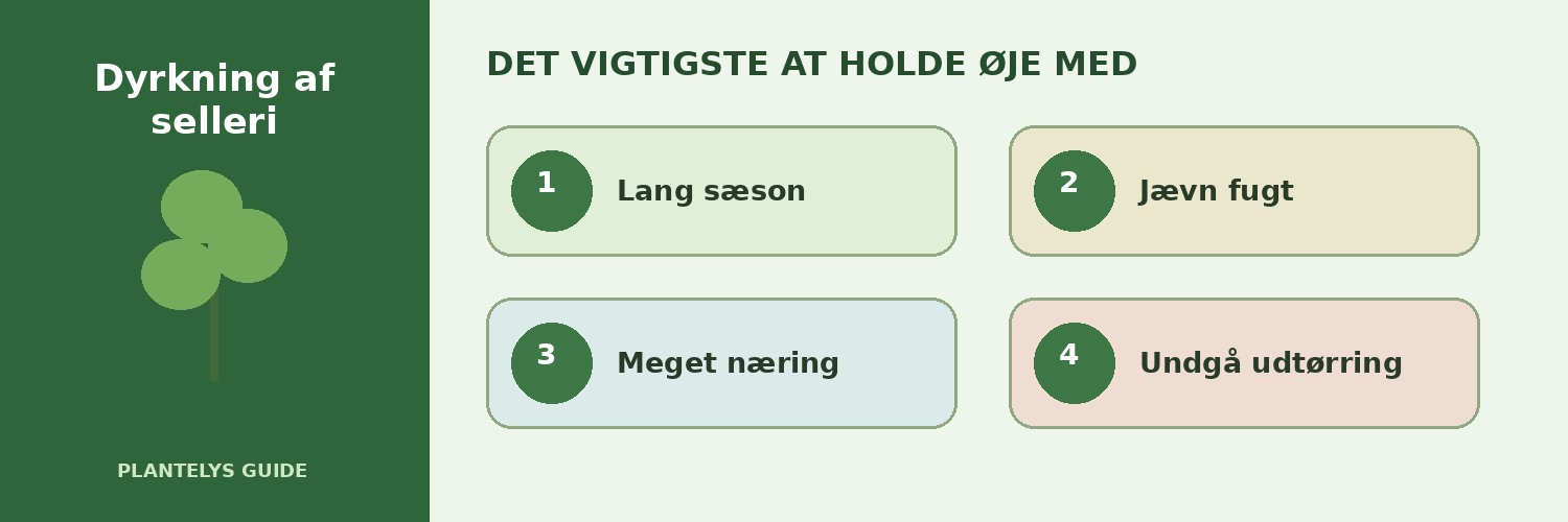 Dyrkning af selleri – fra små frø til kraftige stilke 2 De vigtigste forhold ved dyrkning af selleri